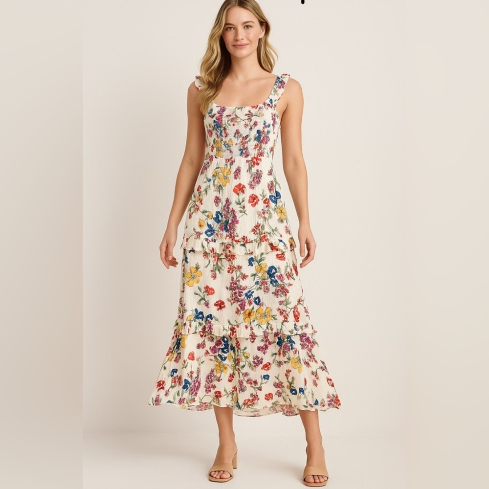 Express Floral Print Maxi Dress